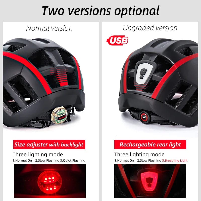 Casque vélo visière Evo Protect LED VGL