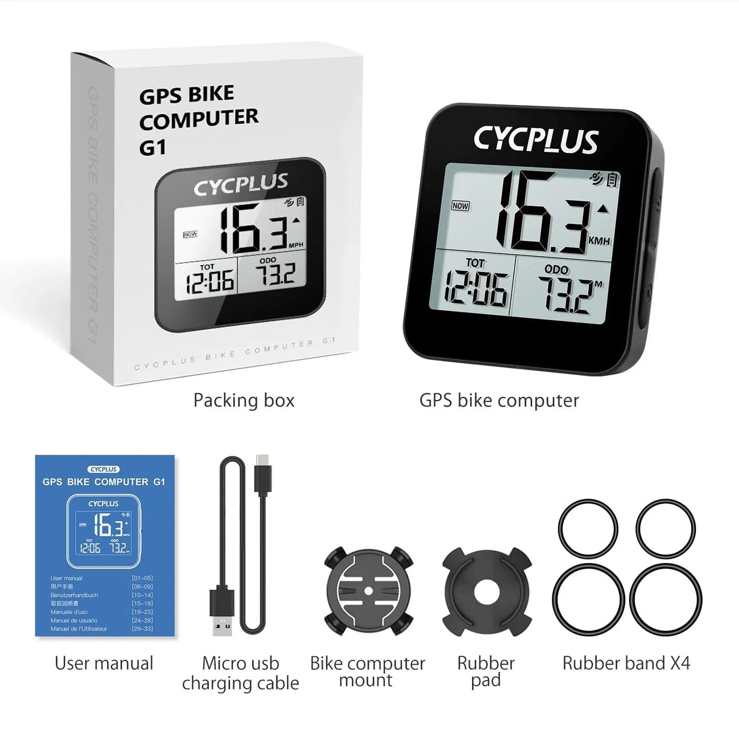 Compteur de vitesse G1 GPS CYCPLUS