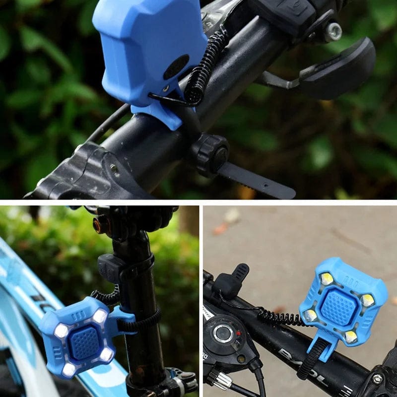 Éclairage vélo avec klaxon 140dB USB